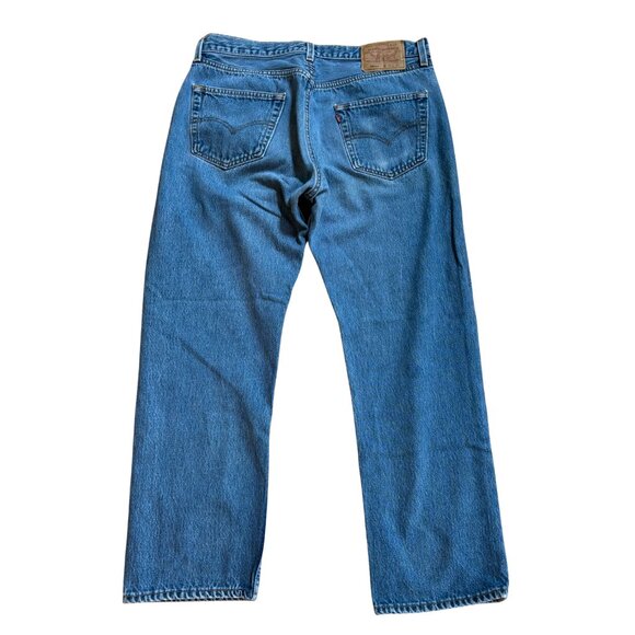 RARE Vintage Levi’s 501xx USA Made Jeans 36 x 30 90s Button Fly Distressed '95 - Picture 2 of 11